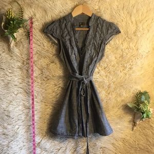 NWOT Fei Soft Denim Greyish Blue Dress